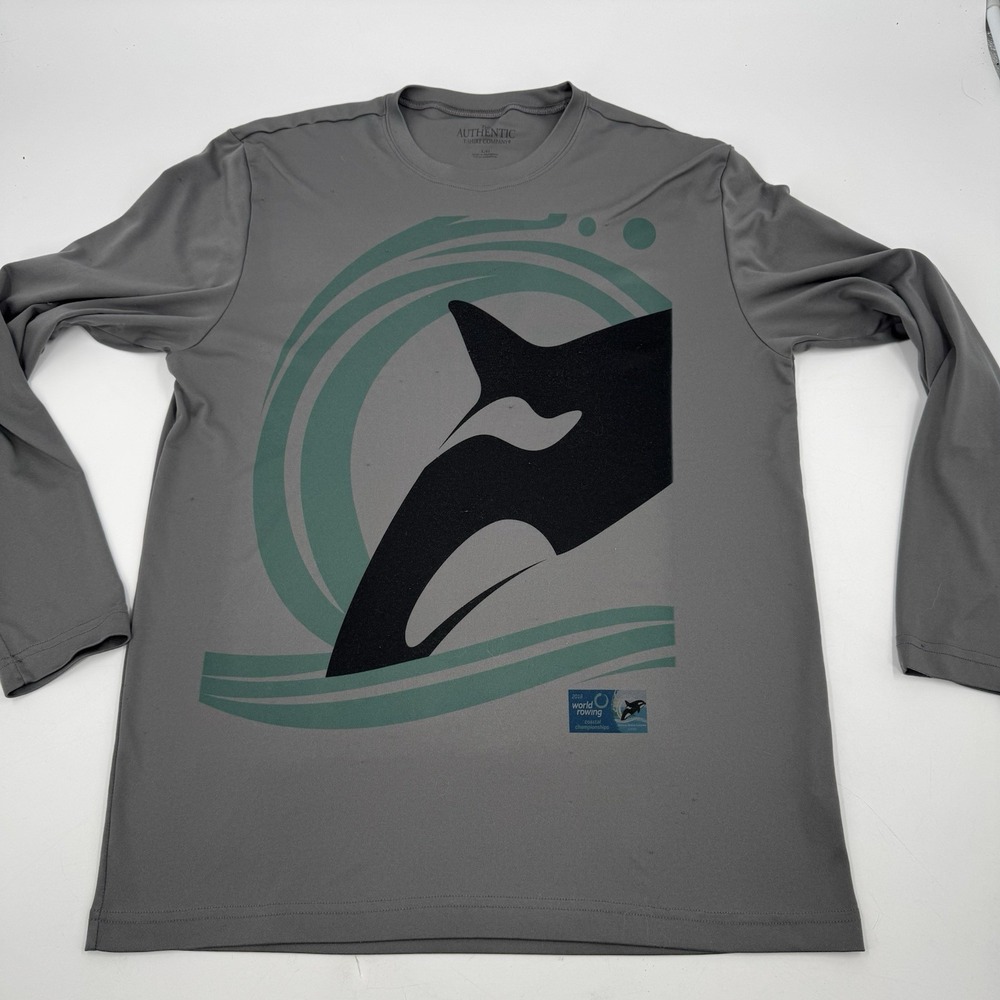 World Rowing Championships 2018 Long Sleeve Gray Shirt‎ SIZE Large